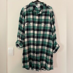 SOLD! Sonoma Green and Black Flannel Shirt